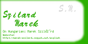 szilard marek business card